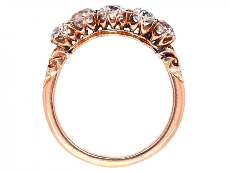 Edwardian 18ct Gold Five Stone Diamond Ring