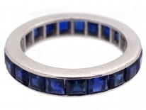 Art Deco Platinum & Sapphire Eternity Ring