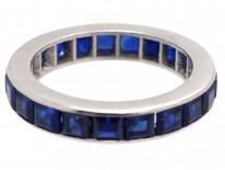 Art Deco Platinum & Sapphire Eternity Ring