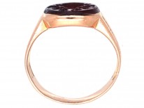 Victorian Gold & Carnelian Signet Ring with Crest Intaglio