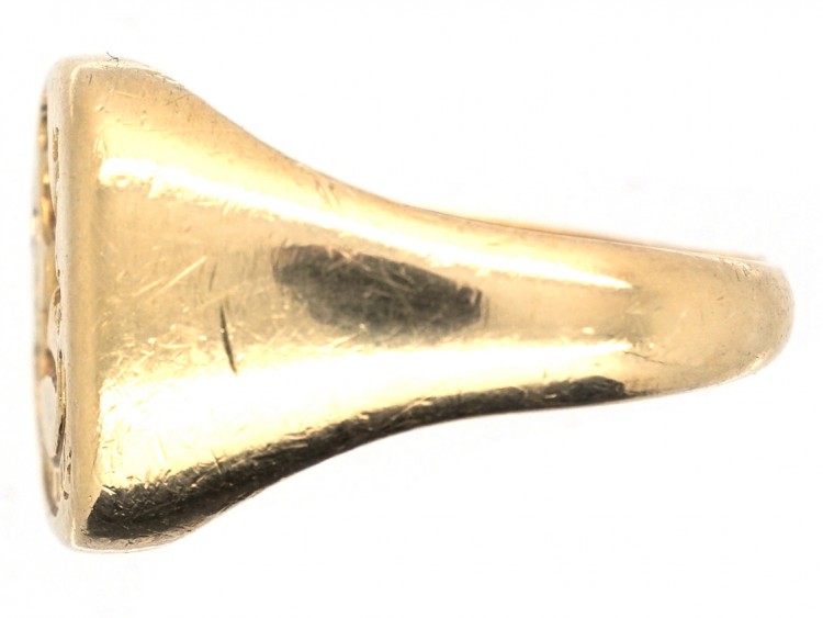18ct Gold Signet Ring with Lion Rampant Intaglio