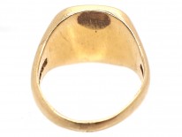 18ct Gold Signet Ring with Lion Rampant Intaglio