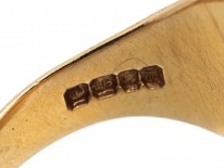 18ct Gold Signet Ring with Lion Rampant Intaglio