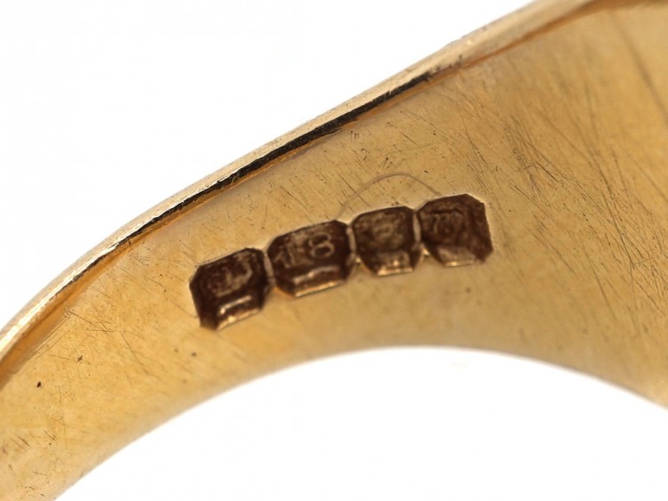 18ct Gold Signet Ring with Lion Rampant Intaglio