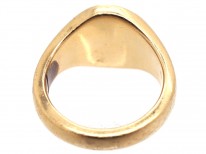 18ct Gold Signet Ring with Lion & Crown Intaglio