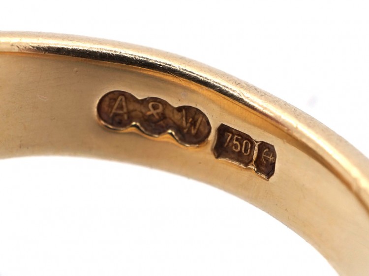 18ct Gold Signet Ring with Lion & Crown Intaglio
