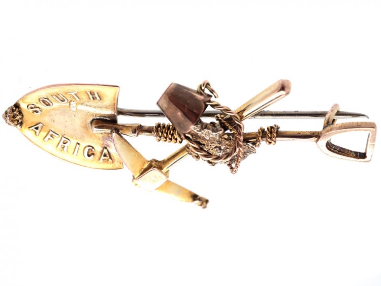 Victorian 15ct Gold Miner's Brooch