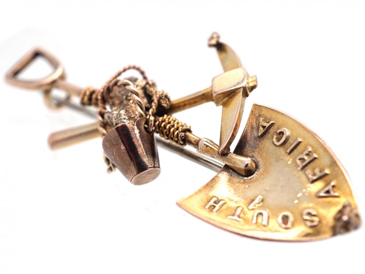 Victorian 15ct Gold Miner's Brooch