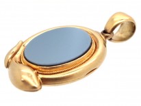 Victorian 15ct Gold Oval Coiled Snake Locket