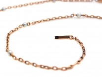 Edwardian 9ct Gold & Natural Pearls Chain