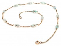 Edwardian 15ct Gold, Opal & Rock Crystal Chain