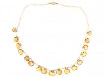Edwardian Citrine & Natural Pearls Necklace