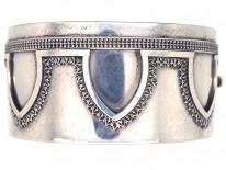 Victorian Silver & Etruscan Work Bangle