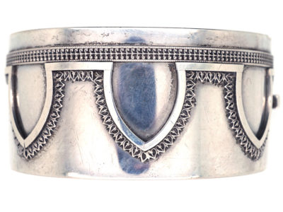 Victorian Silver & Etruscan Work Bangle