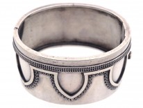 Victorian Silver & Etruscan Work Bangle
