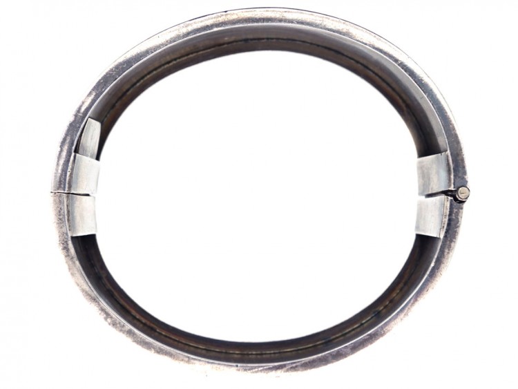 Victorian Wide Silver & Gold Overlay Bangle