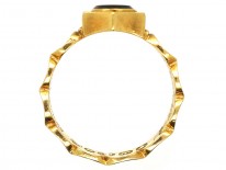 William IV Bloodstone & Enamel Memorial Ring