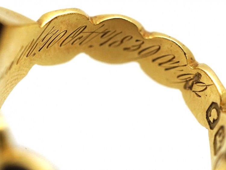 William IV Bloodstone & Enamel Memorial Ring