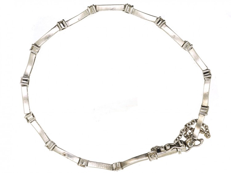 18ct White Gold & Diamond Set Bracelet