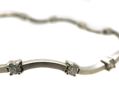 18ct White Gold & Diamond Set Bracelet