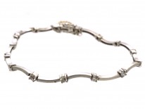 18ct White Gold & Diamond Set Bracelet