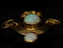 Art Nouveau Opal 15ct Gold Pendant