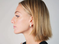 Art Deco 18ct Gold ​& Diamond Clip On Wing Shaped Earrings