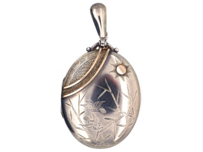 Victorian Silver & Gold Overlay Aesthetic Period Locket