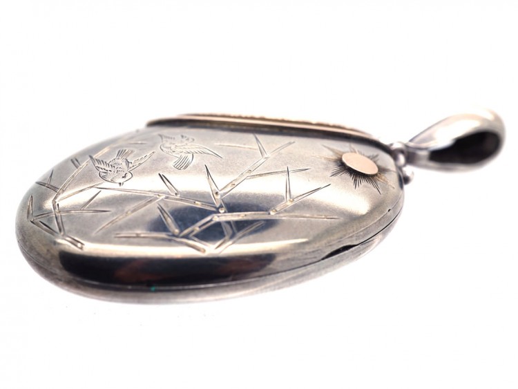 Victorian Silver & Gold Overlay Aesthetic Period Locket