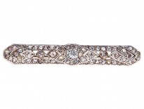 Art Deco Silver & Paste Brooch