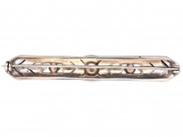 Art Deco Silver & Paste Brooch