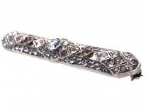 Art Deco Silver & Paste Brooch