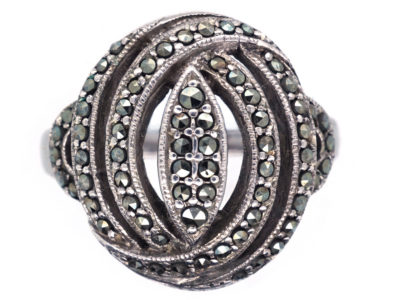 Art Deco Silver & Marcasite Ring
