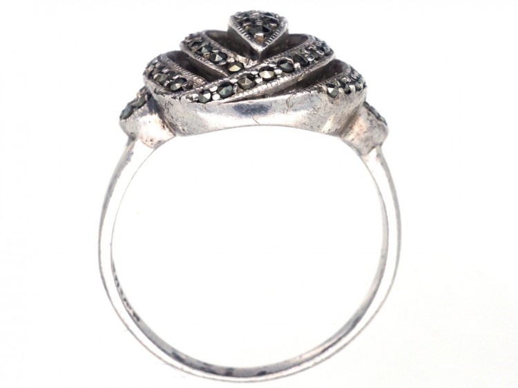 Art Deco Silver & Marcasite Ring