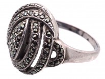 Art Deco Silver & Marcasite Ring