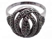 Art Deco Silver & Marcasite Ring