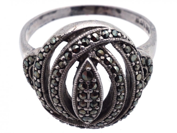 Art Deco Silver & Marcasite Ring