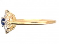 18ct Gold & Platinum, Sapphire & Diamond Cluster Ring