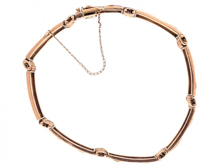 Edwardian 15ct Gold Gate Bracelet