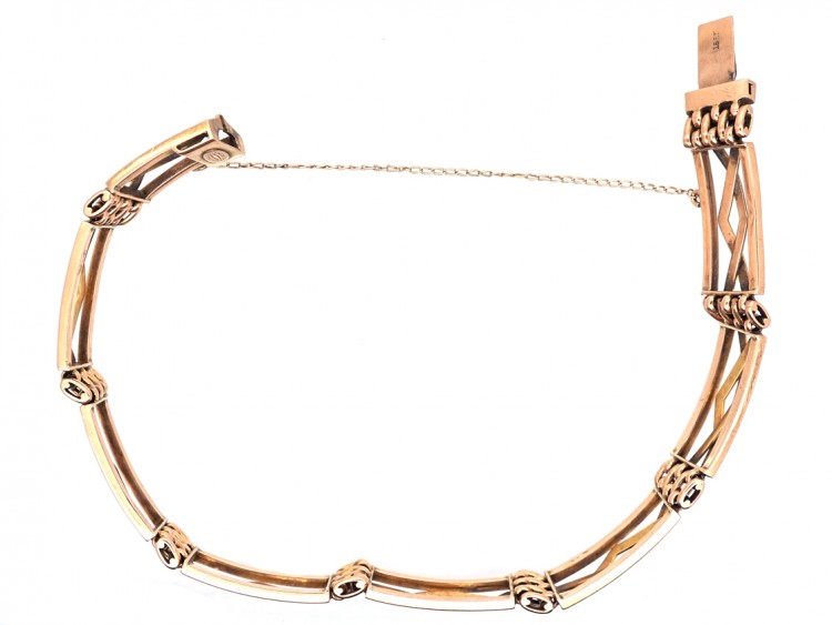 Edwardian 15ct Gold Gate Bracelet