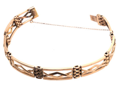 Edwardian 15ct Gold Gate Bracelet