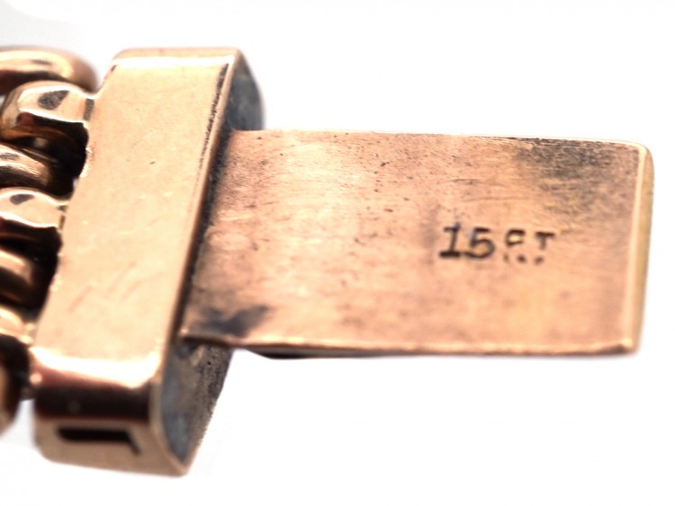 Edwardian 15ct Gold Gate Bracelet