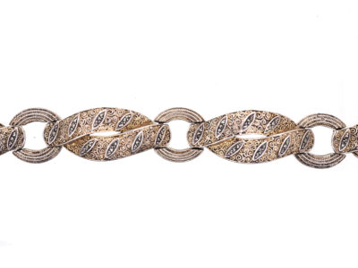 Theodor Farhner Art Deco Silver Gilt & Marcasite Bracelet