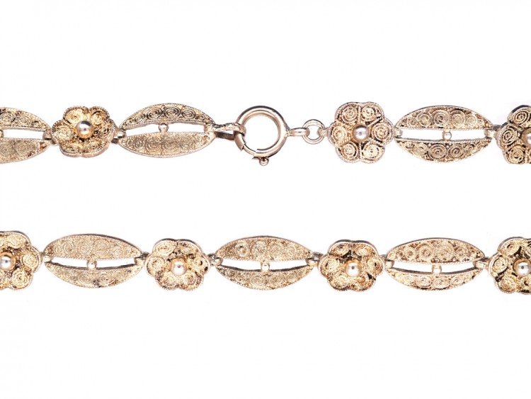 Theodor Farhner Art Deco Silver Gilt Necklace