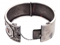 Victorian Silver & Gold Overlay Ivy Leaf Bangle