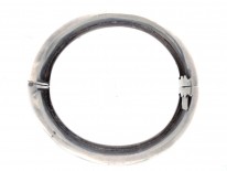 Victorian Silver Applied Rose Design Bangle