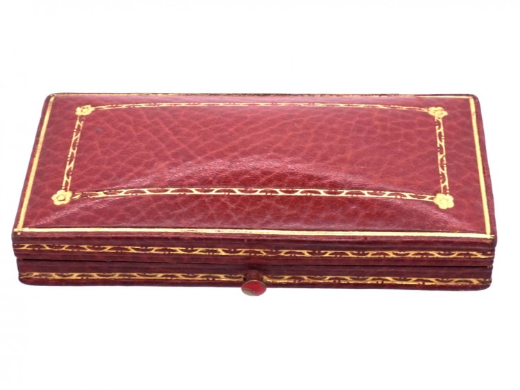 Edwardian 18ct Gold, Enamel & Pearl Caduceus Brooch