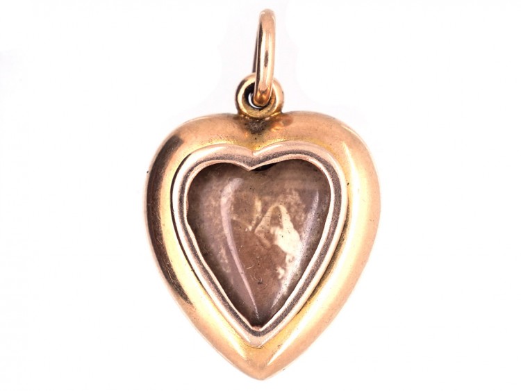 Edwardian Heart Shaped Pendant Set With a Natural Split Pearl