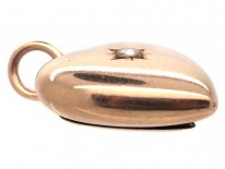 Edwardian Heart Shaped Pendant Set With a Natural Split Pearl