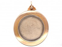 Victorian 18ct Gold, Large Domed Banded Onyx & Natural Split Pearl Pendant